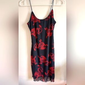 Dragon print bodycon dress size medium